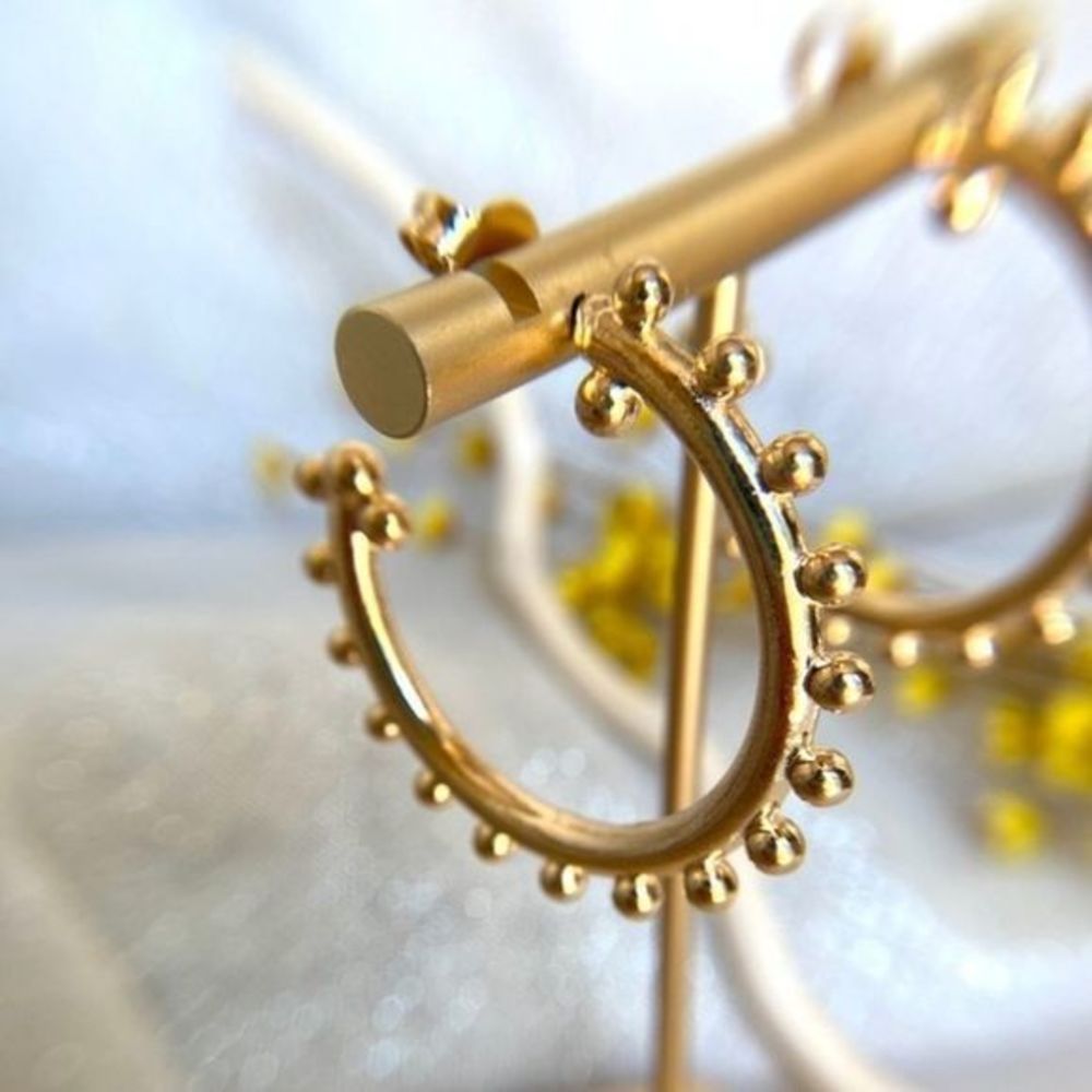 Gold Filled Spiked Hoops